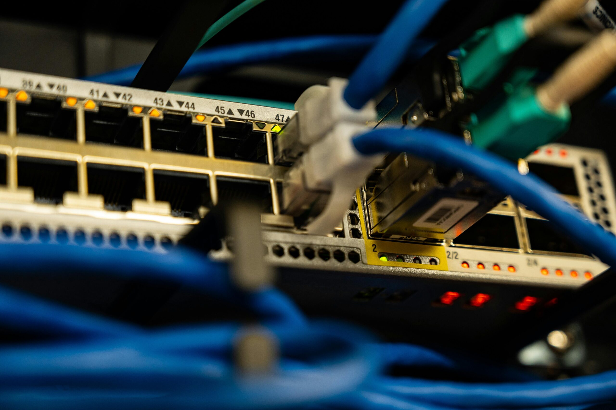 Connecteurs RJ45 sur un switch